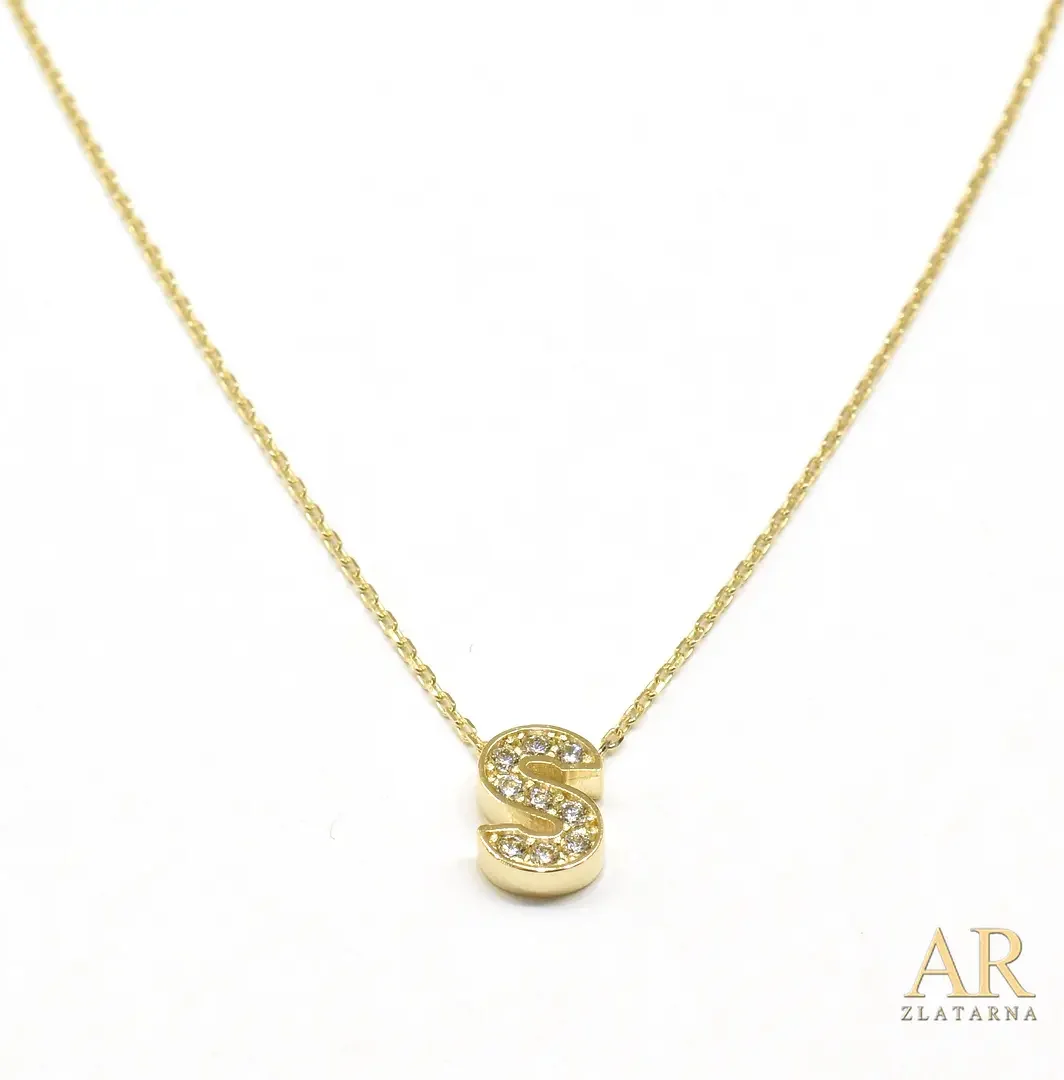 Zlatna ogrlica slovo S