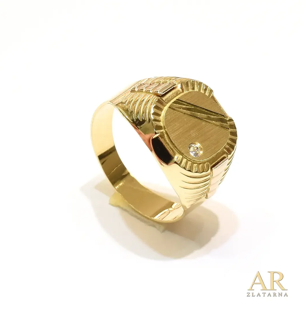 Zlatni prsten muški Pečatnjak Model 2