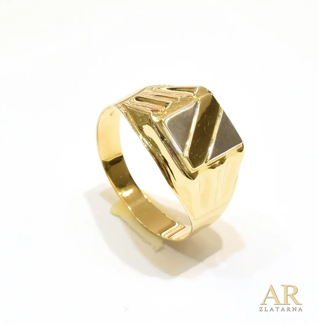 Zlatni prsten muški Pečatnjak Model 3