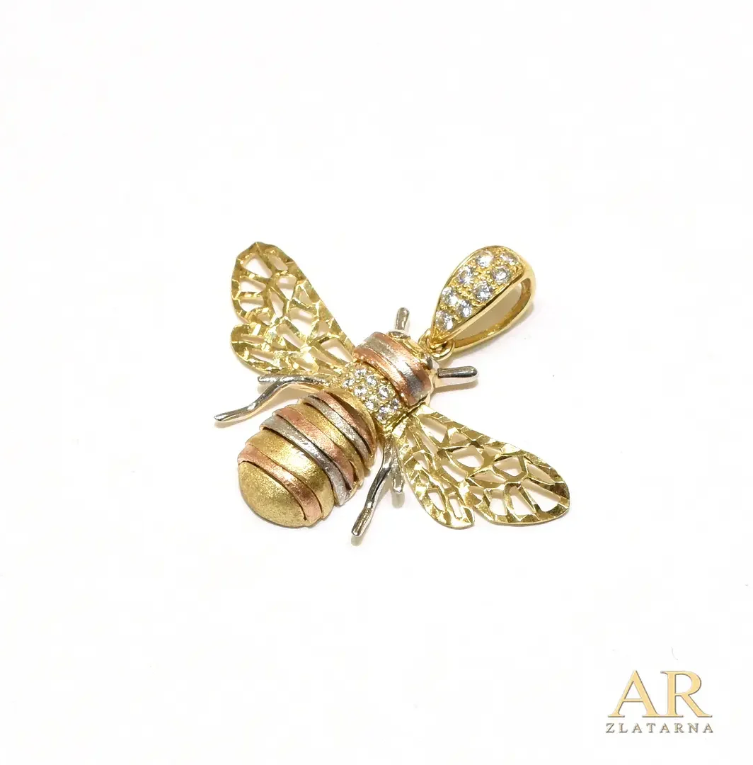 Zlatni privjesak Pčela Model 2