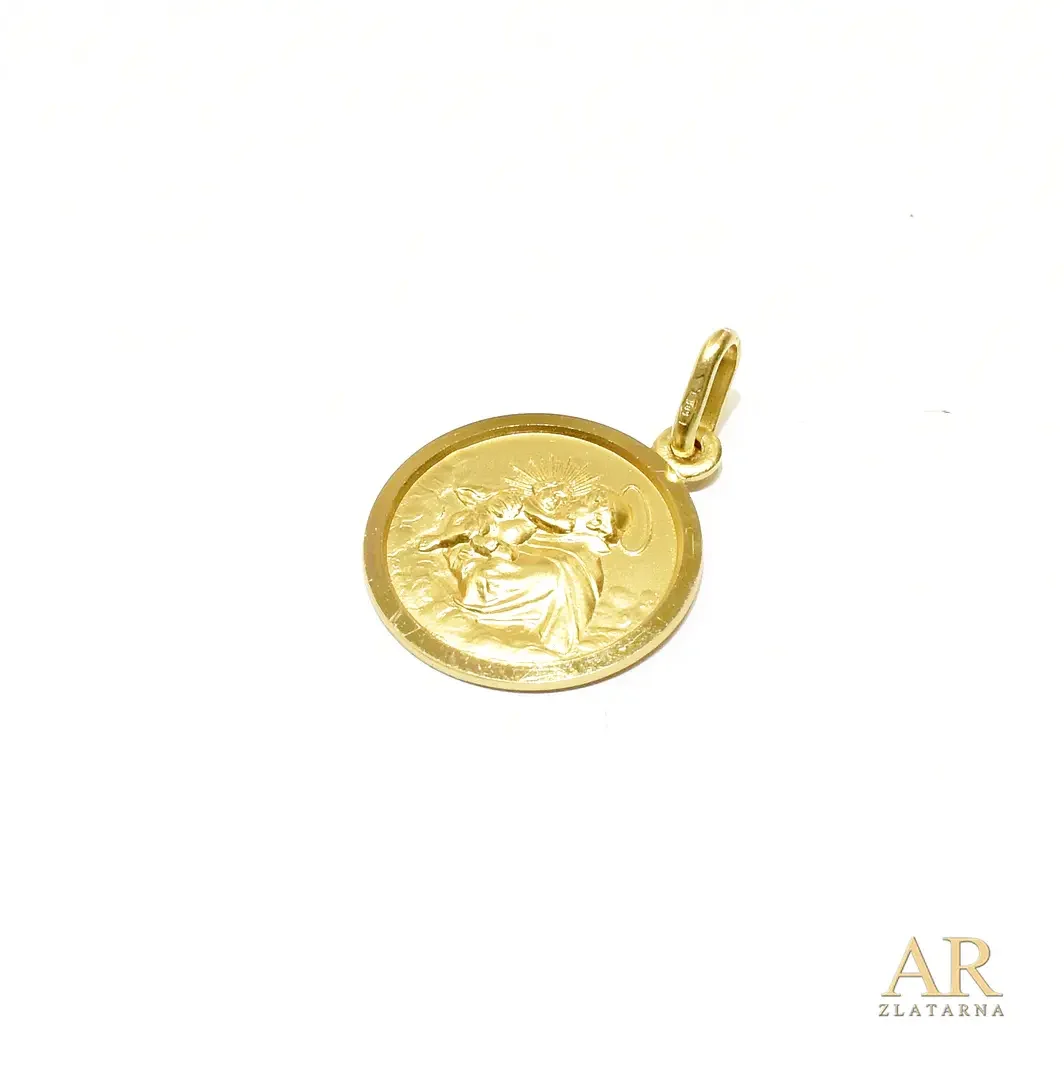 Zlatni privjesak Sveti Ante 17mm