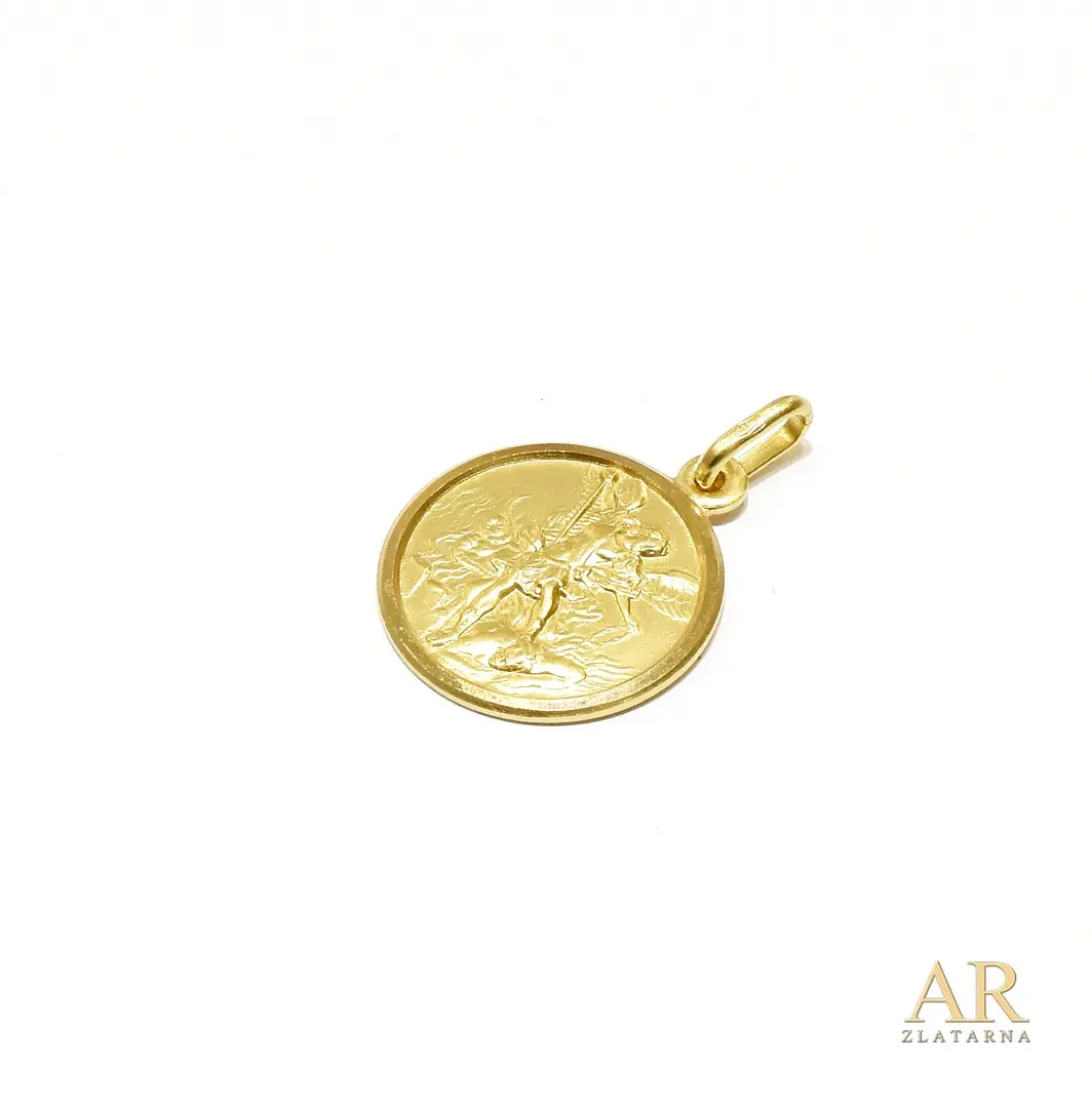 Zlatni privjesak Sveti Mihovil 17mm