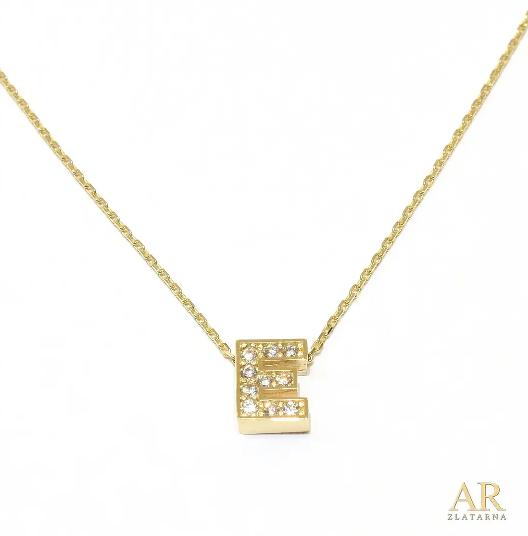 Zlatna ogrlica slovo E