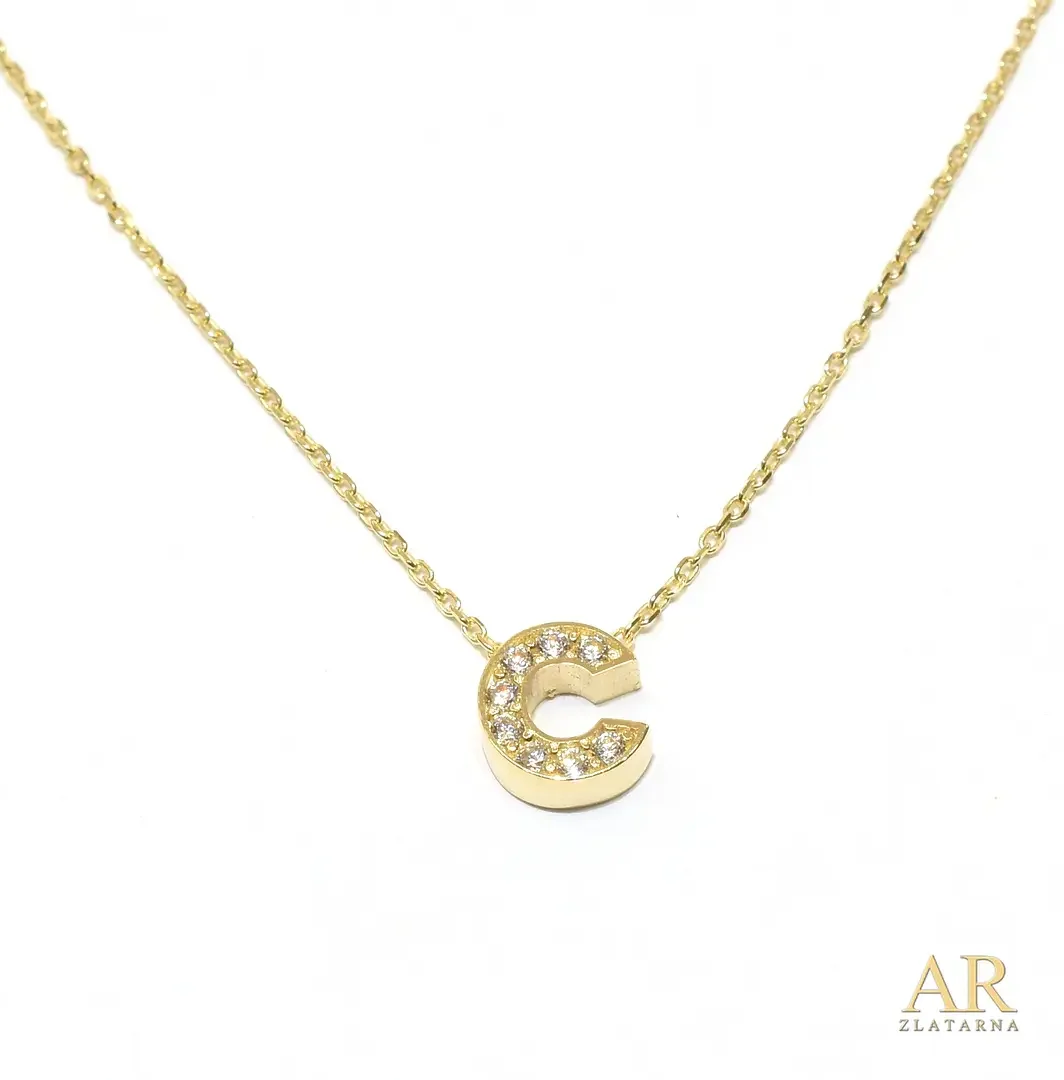 Zlatna ogrlica slovo C