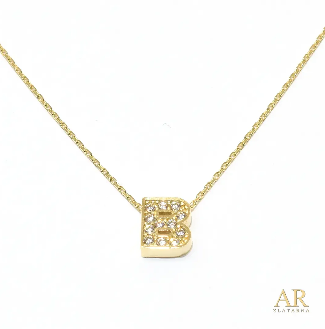 Zlatna ogrlica slovo B