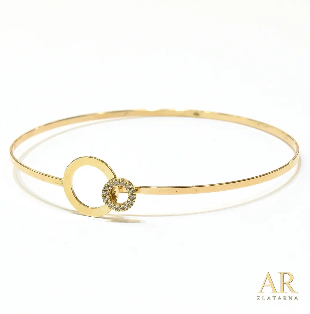 Zlatna narukvica kruta model 5