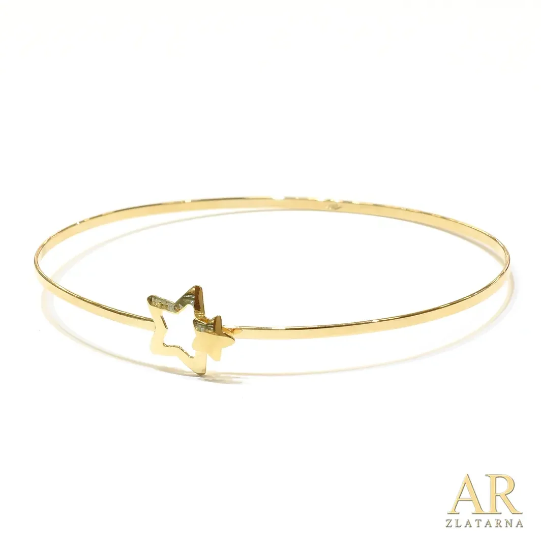 Zlatna narukvica kruta model 8