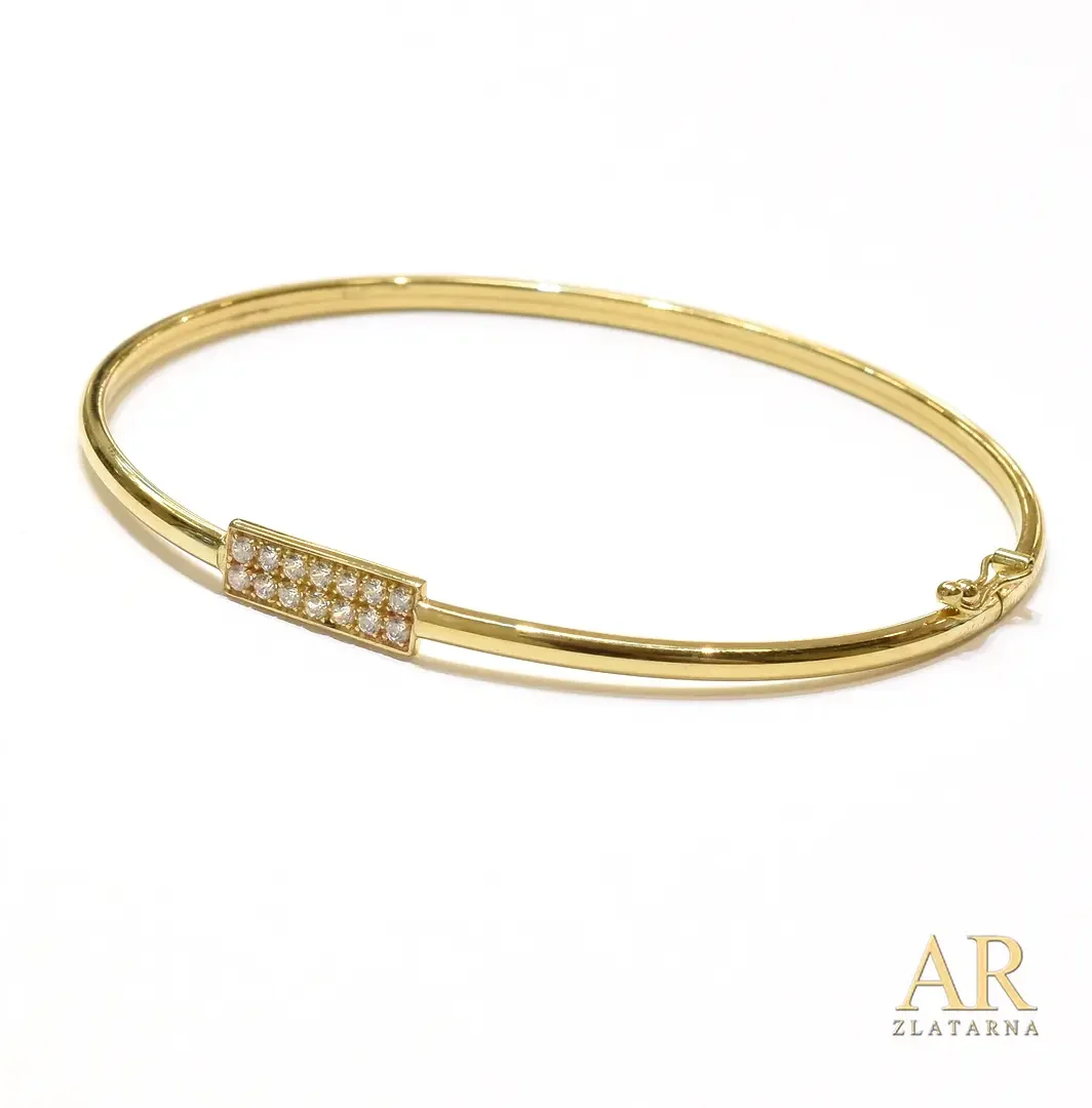 Zlatna narukvica kruta model 11