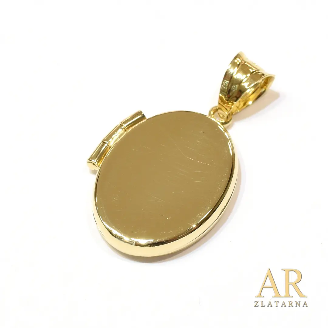 Zlatni medaljon preklopni za sliku 22mm