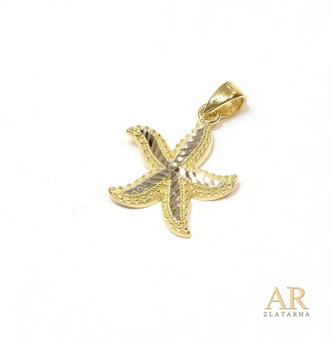 Zlatni privjesak Morska  zvijezda Model 2