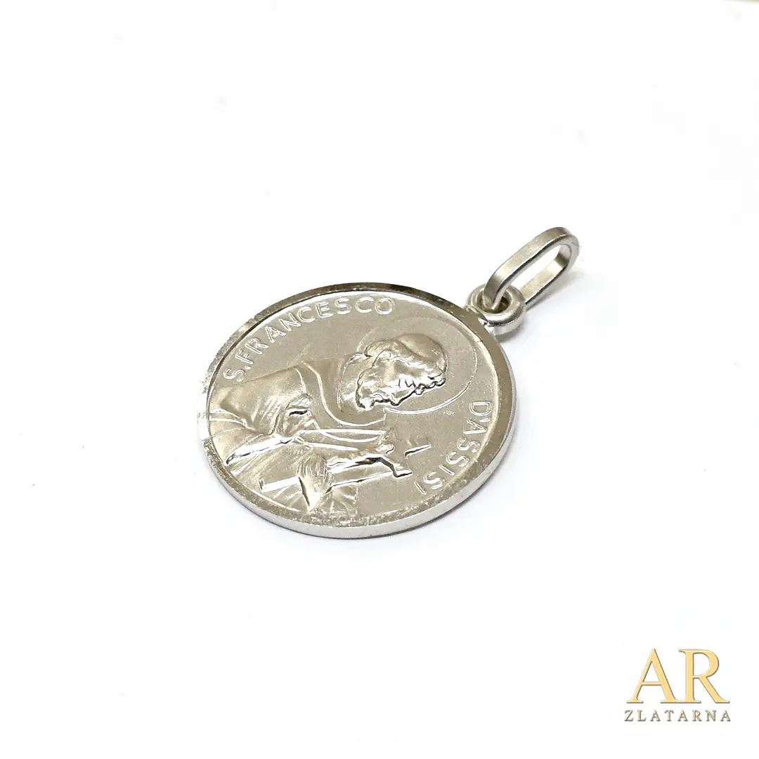 Srebrni privjesak Sveti Franjo Asiški 15mm