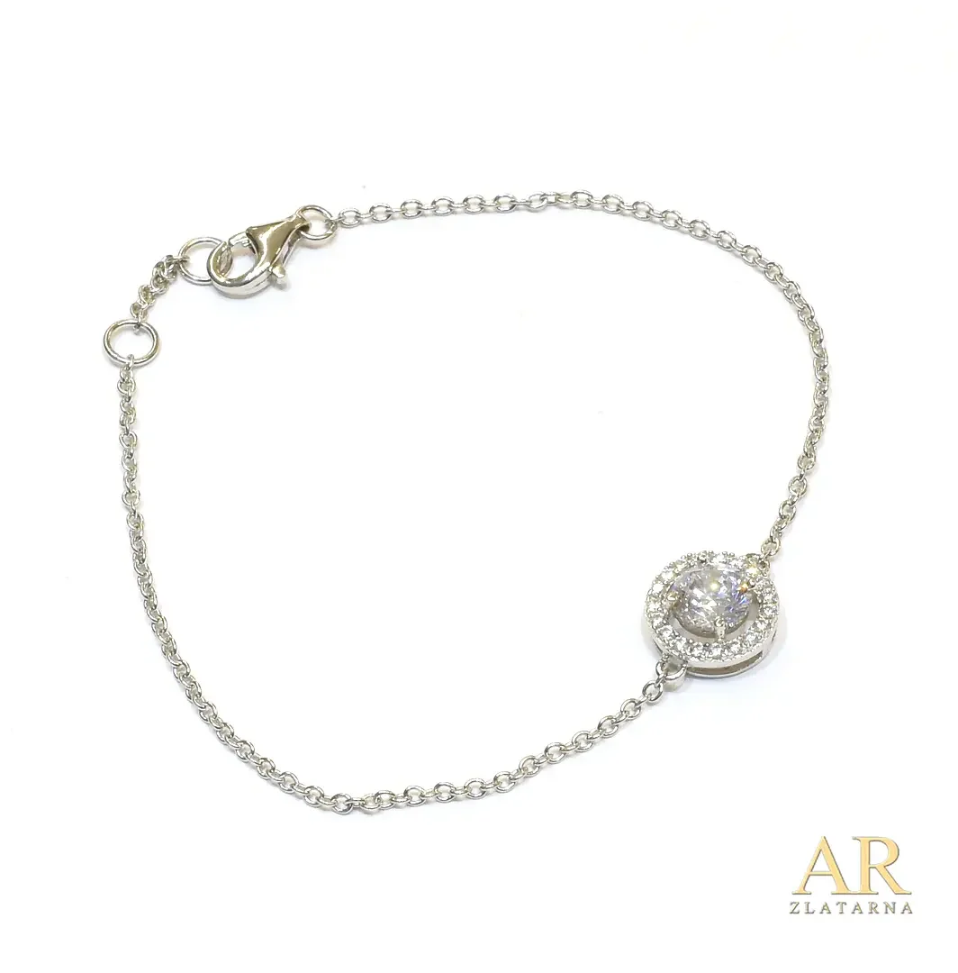 Srebrna narukvica Cirkoni  18cm 