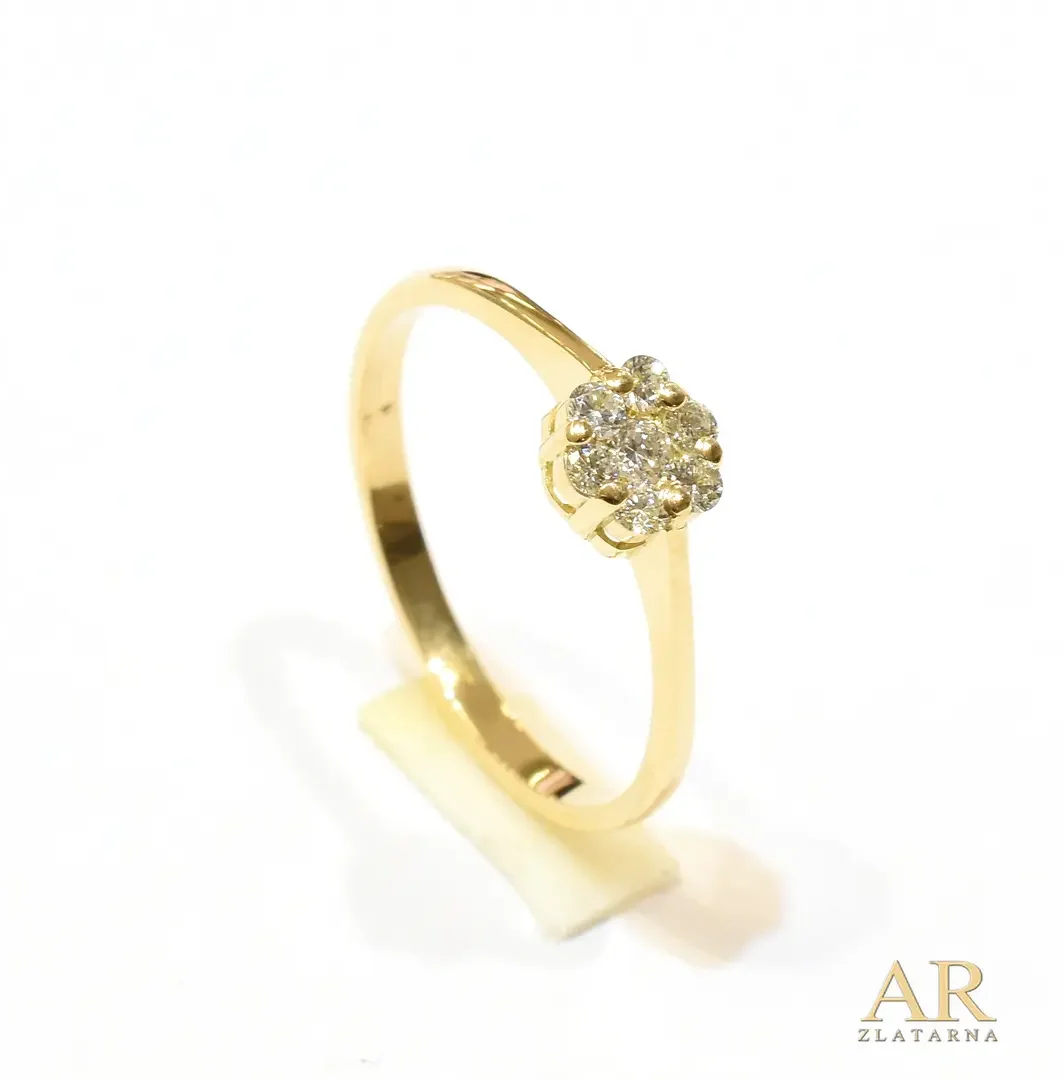 Zlatni zaručnički prsten s 0.245ct dijamantima