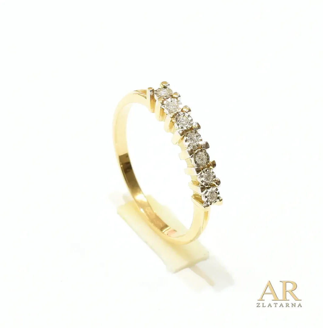 Zlatni prsten s 0.035ct dijamantima