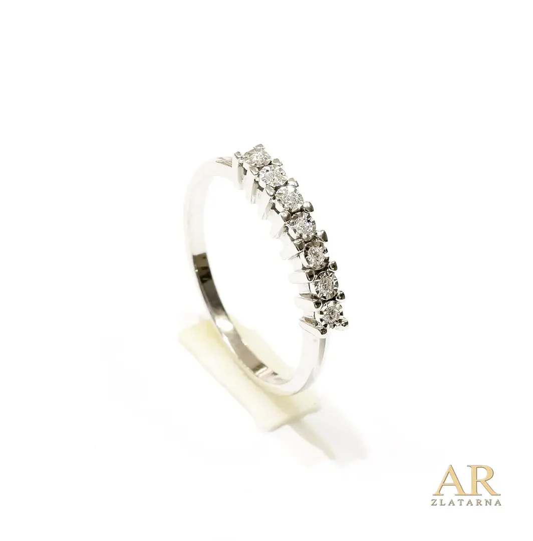 Zlatni prsten s 0.035ct dijamantima bijelo zlato