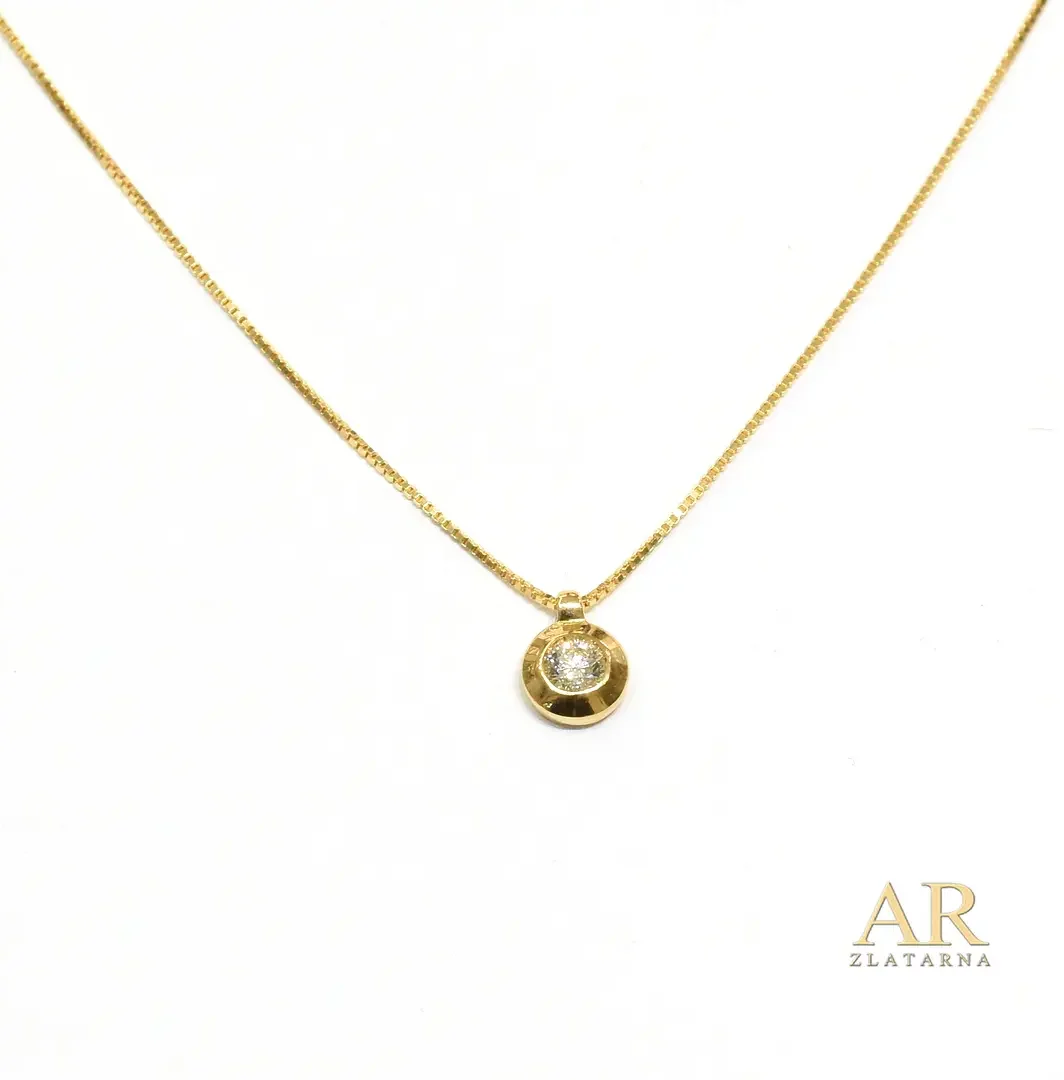 Zlatna ogrlica s 0.10ct dijamantom