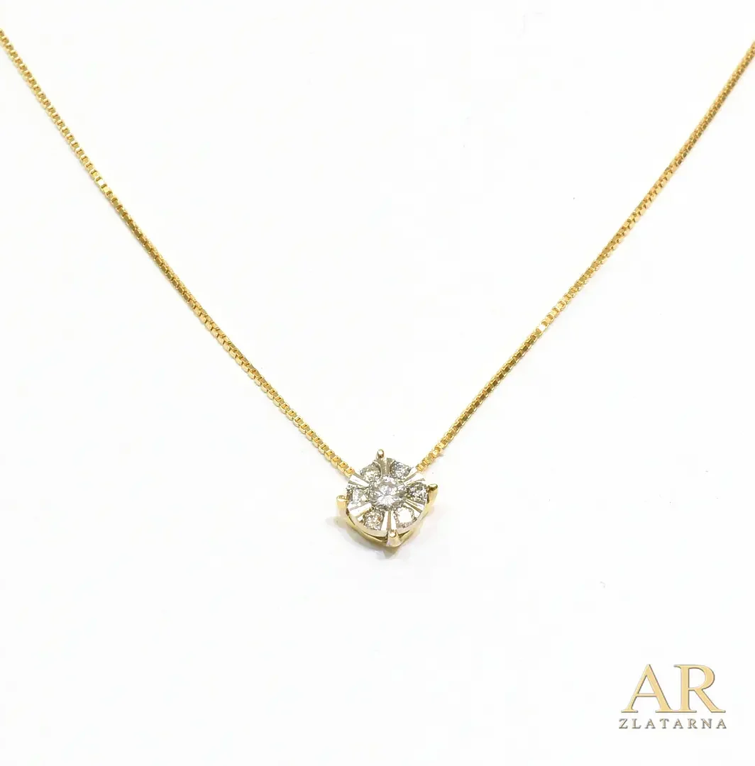 Zlatna ogrlica s 0.12ct dijamantima