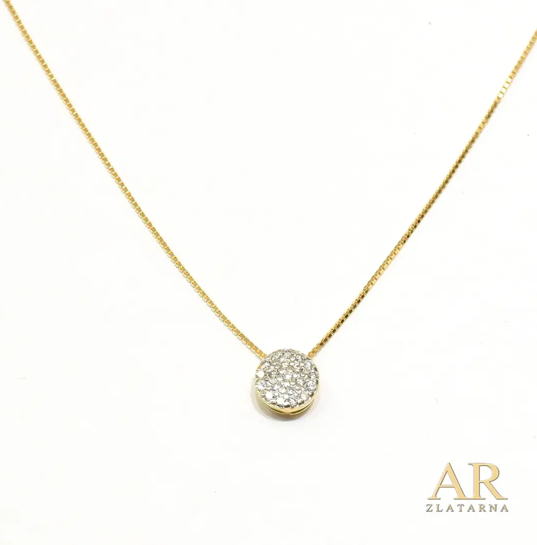 Zlatna ogrlica s 0.107ct dijamantima