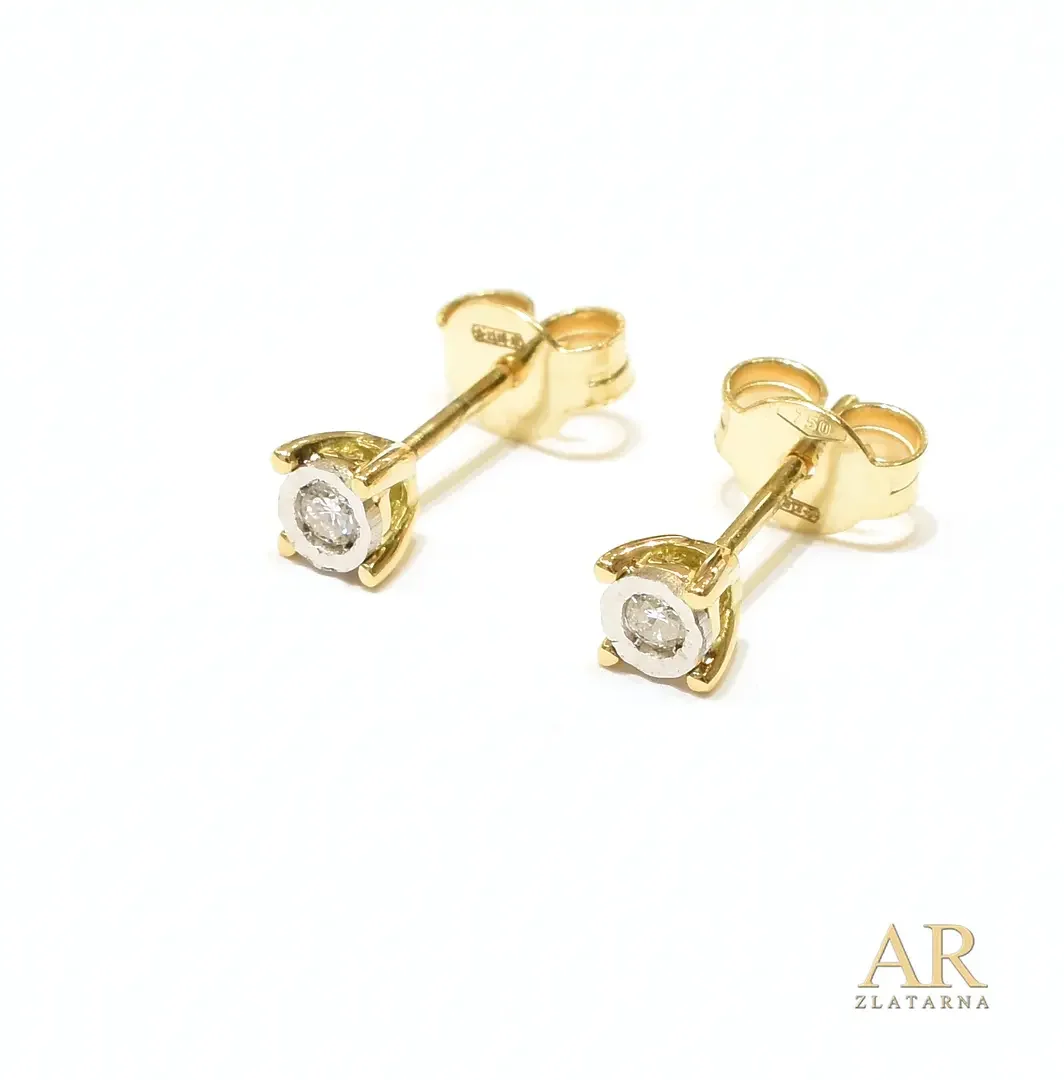 Zlatne naušnice s 0.10ct dijamantima Desire