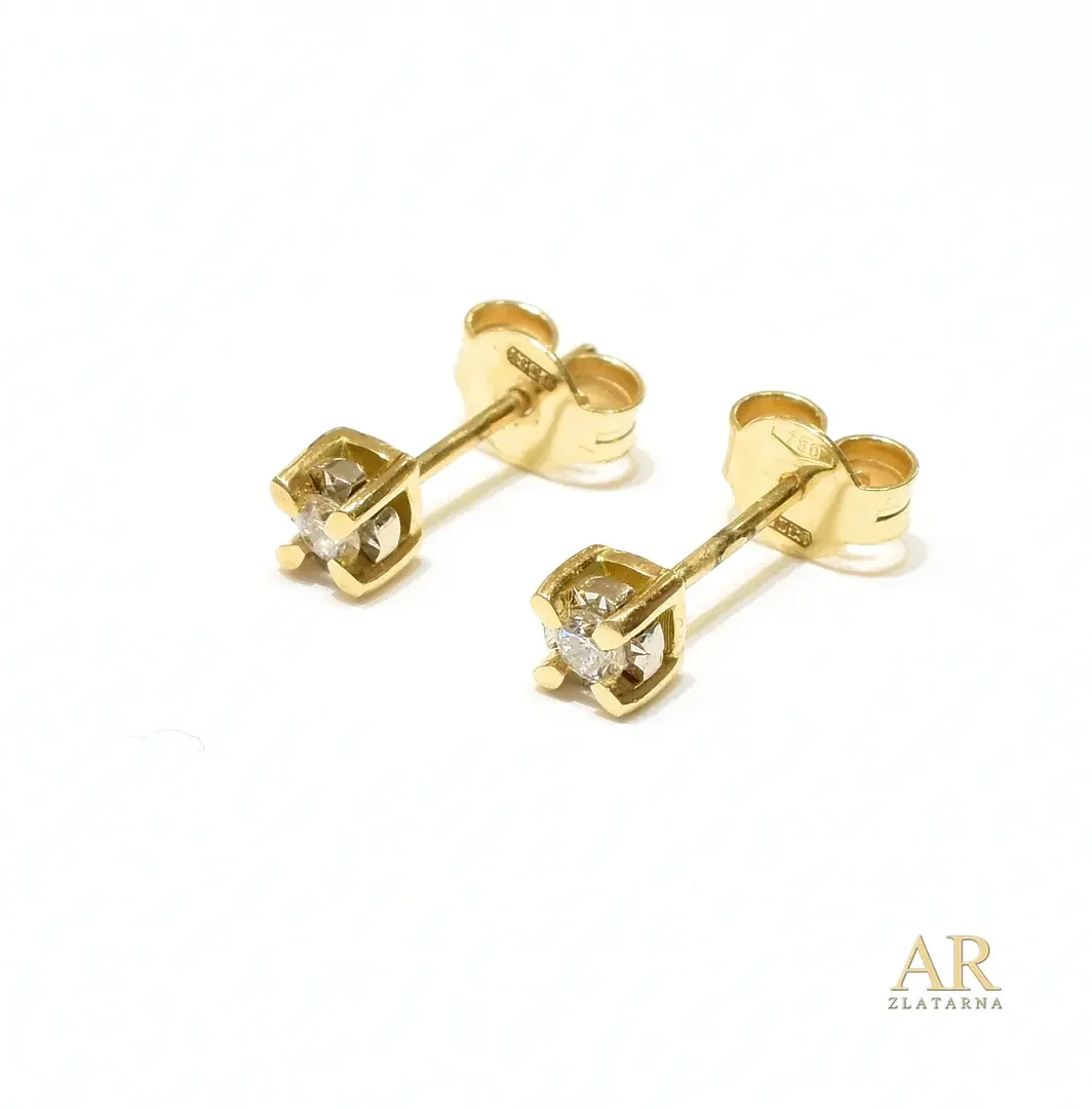 Zlatne naušnice s 0.14ct dijamantima Desire