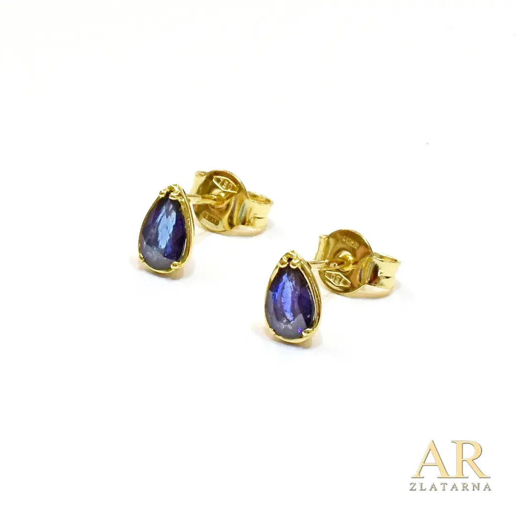 Zlatne naušnice s 1.10ct  safirima