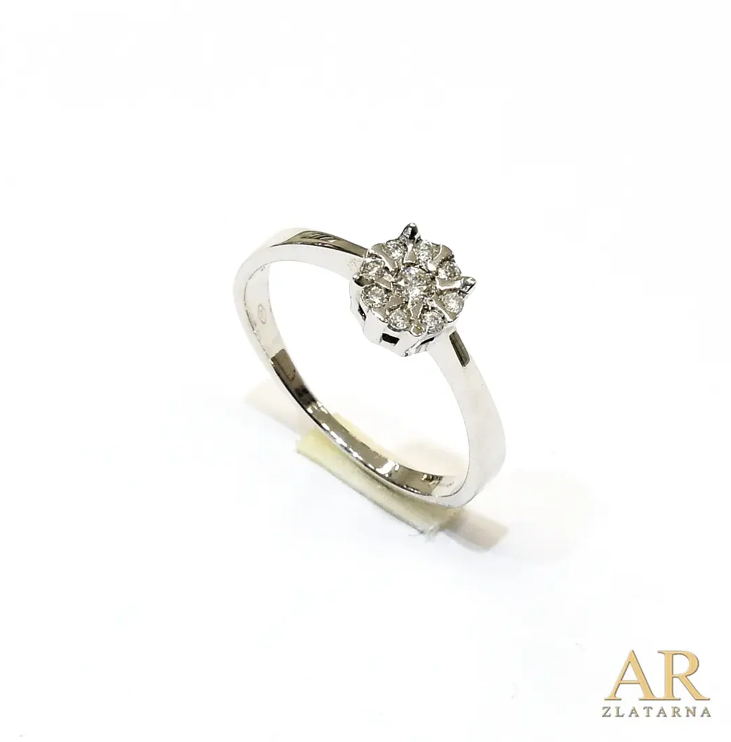 Zlatni  zaručnički prsten bijelo zlato s 0.166ct dijamantima