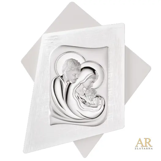 Srebrna slika Sveta Obitelj  MIRO SILVER® 50x64cm