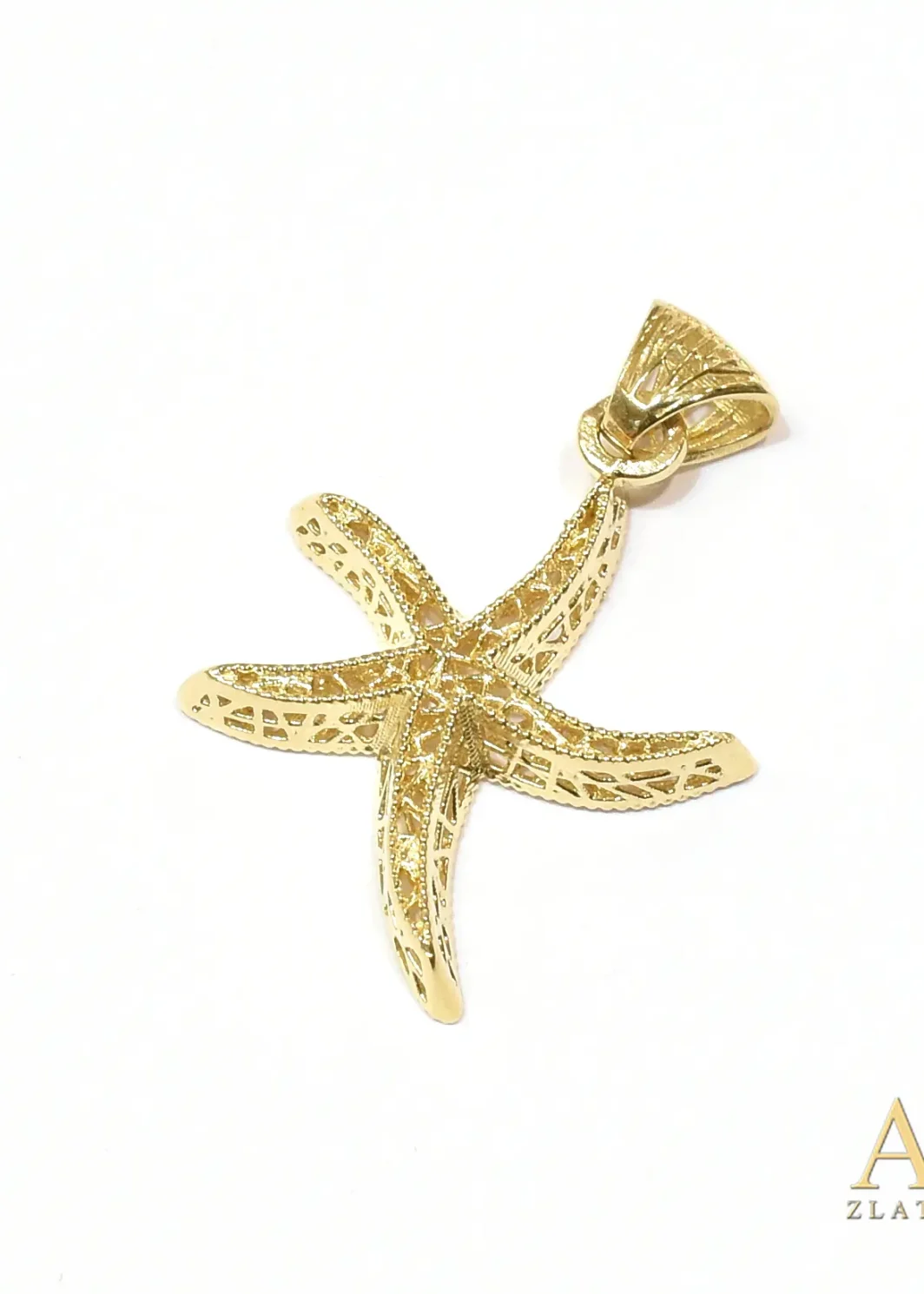 Zlatni privjesak Morska  zvijezda Model 3