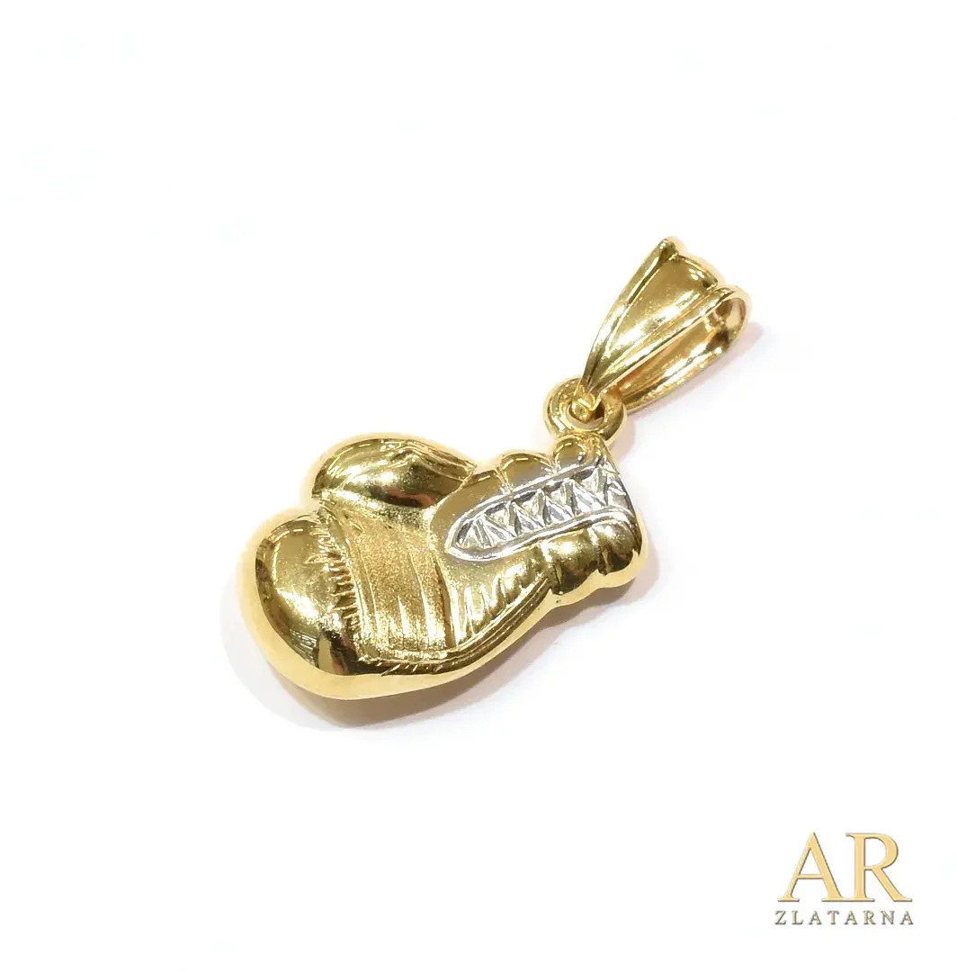 Zlatni privjesak Boksačka  rukavica Model 2