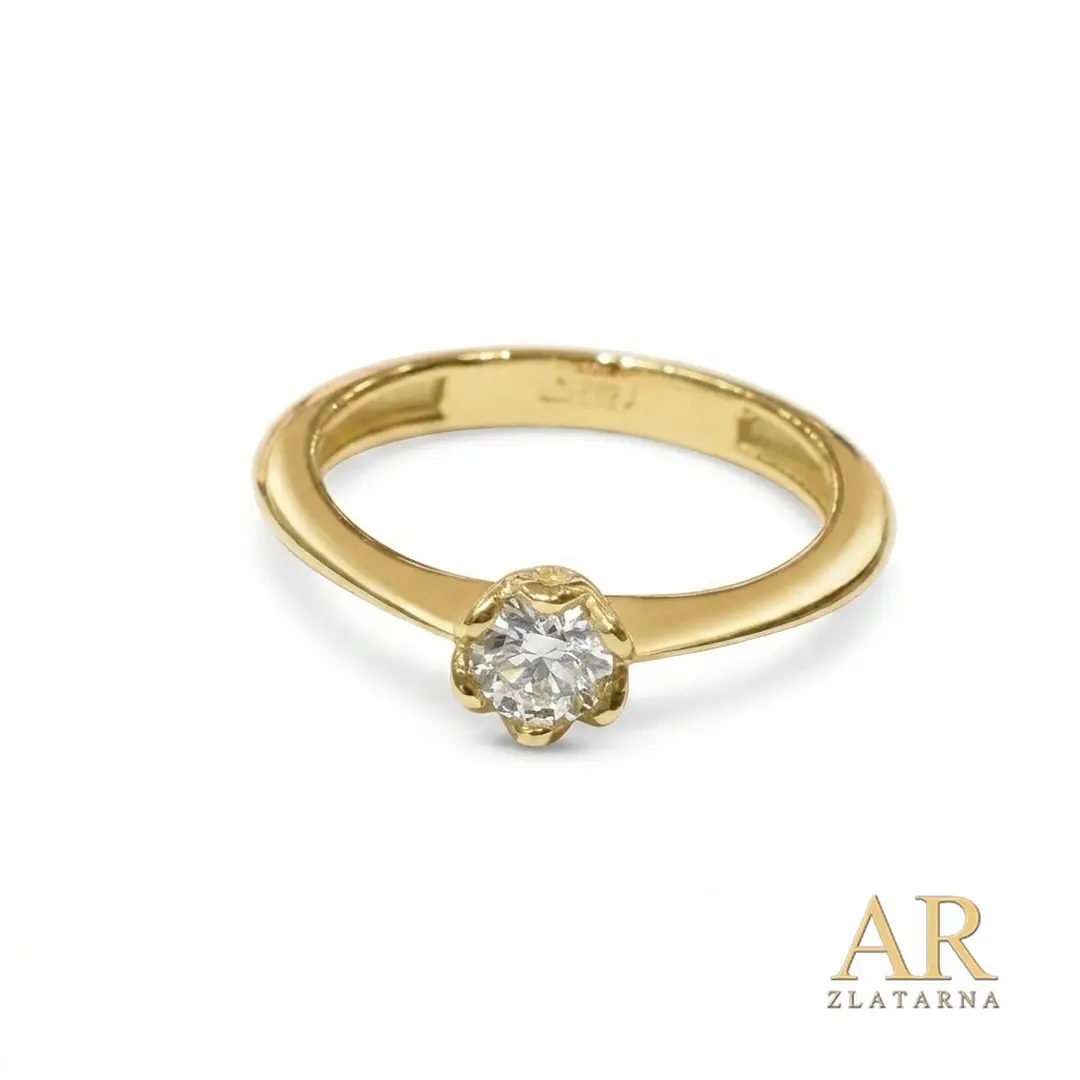 Zlatni zaručnički prsten s 0.35ct lab. dijamantom Model 1 – fotografija 7