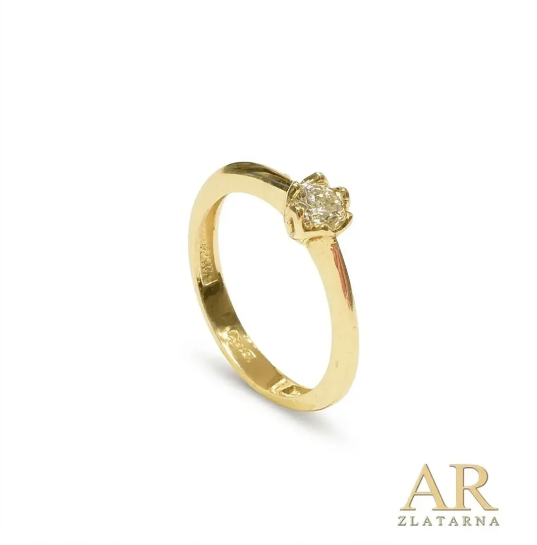 Zlatni zaručnički prsten s 0.34ct lab. dijamantom Model 1