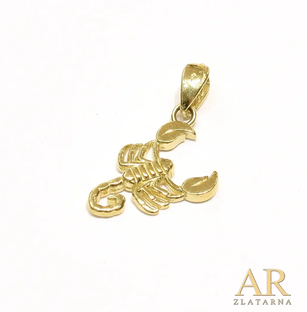 Zlatni privjesak Škorpion mini