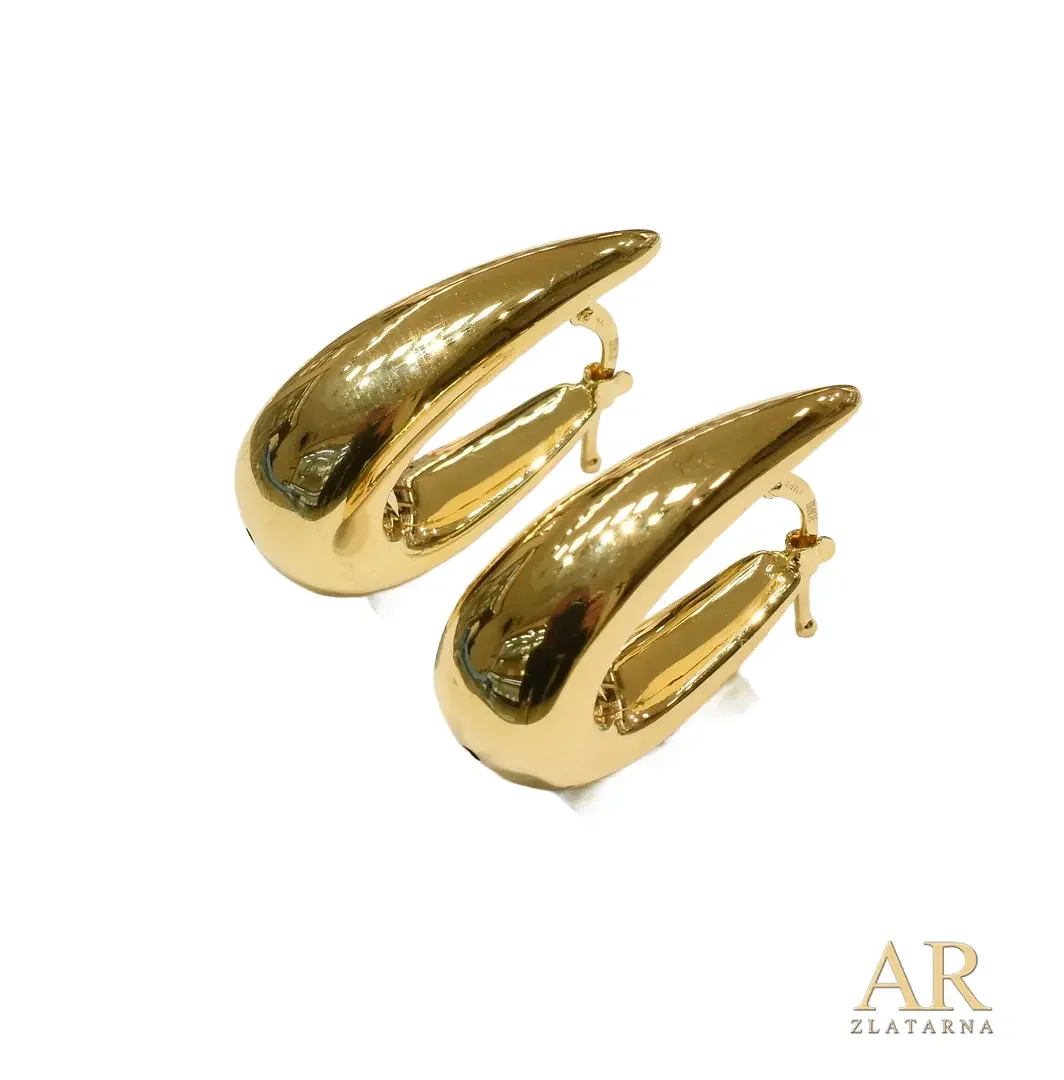 Zlatne naušnice Ovalne model 4