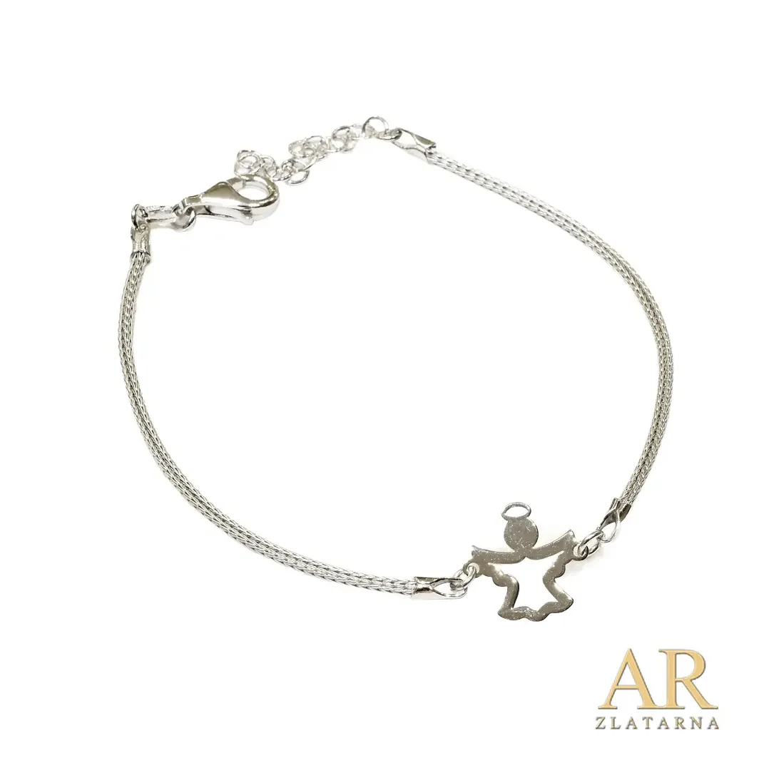 Srebrna narukvica Anđel model 4