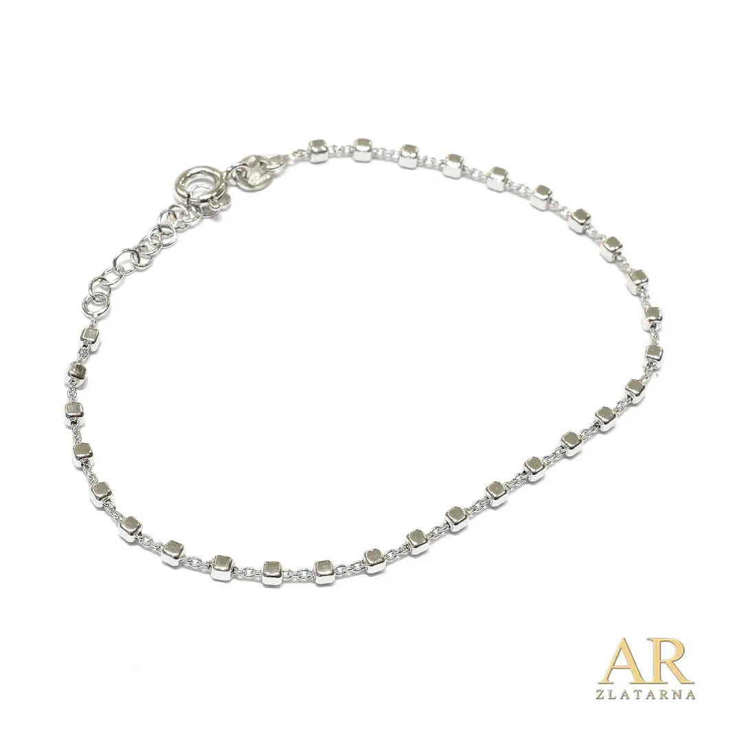 Srebrna narukvica sa kuglicama model 2