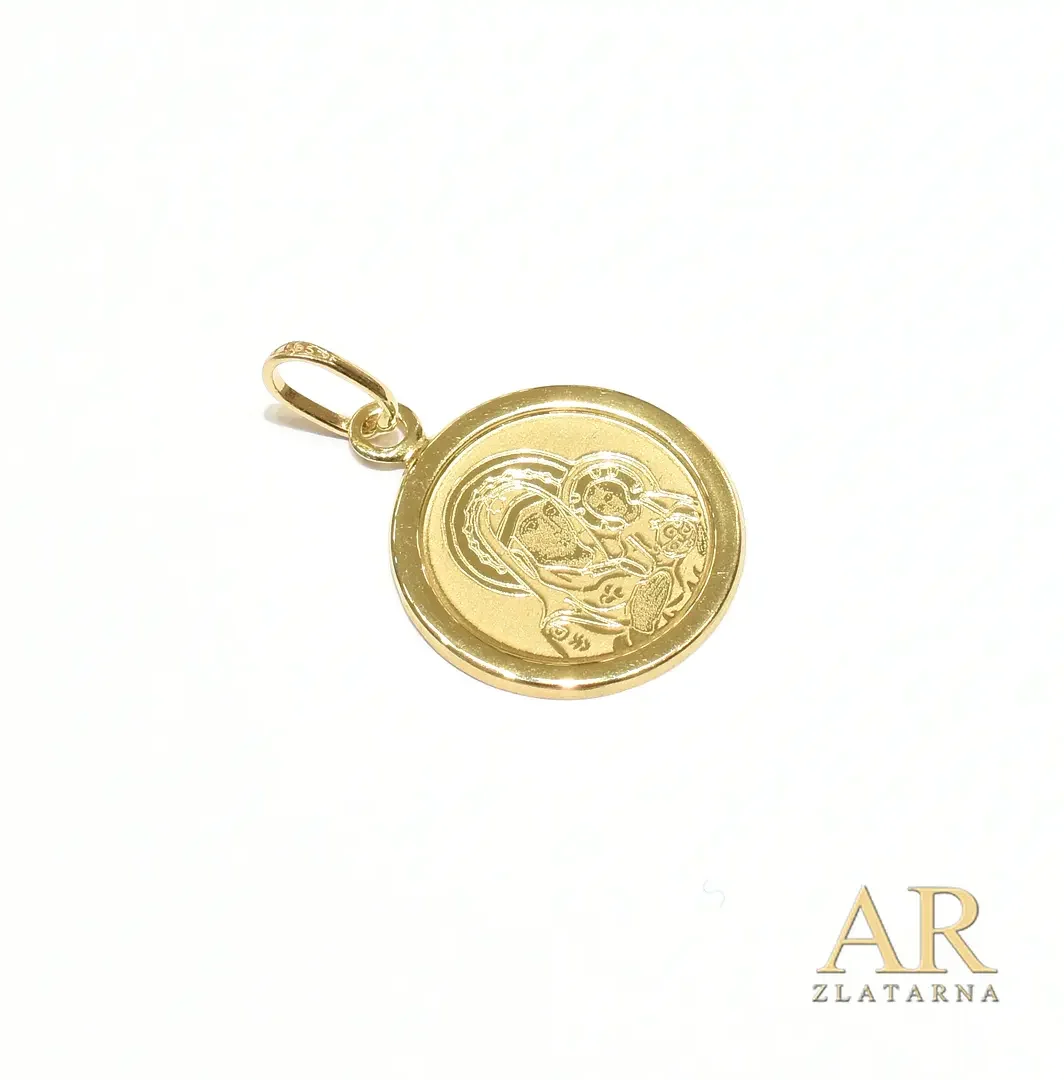 Zlatni privjesak okrugla Gospa