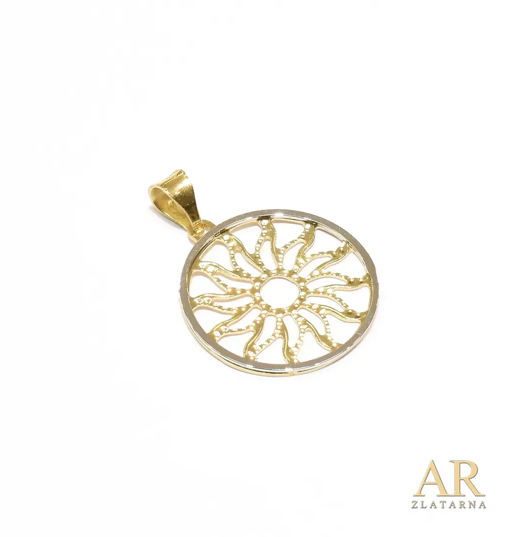 Zlatni privjesak zrake Sunca