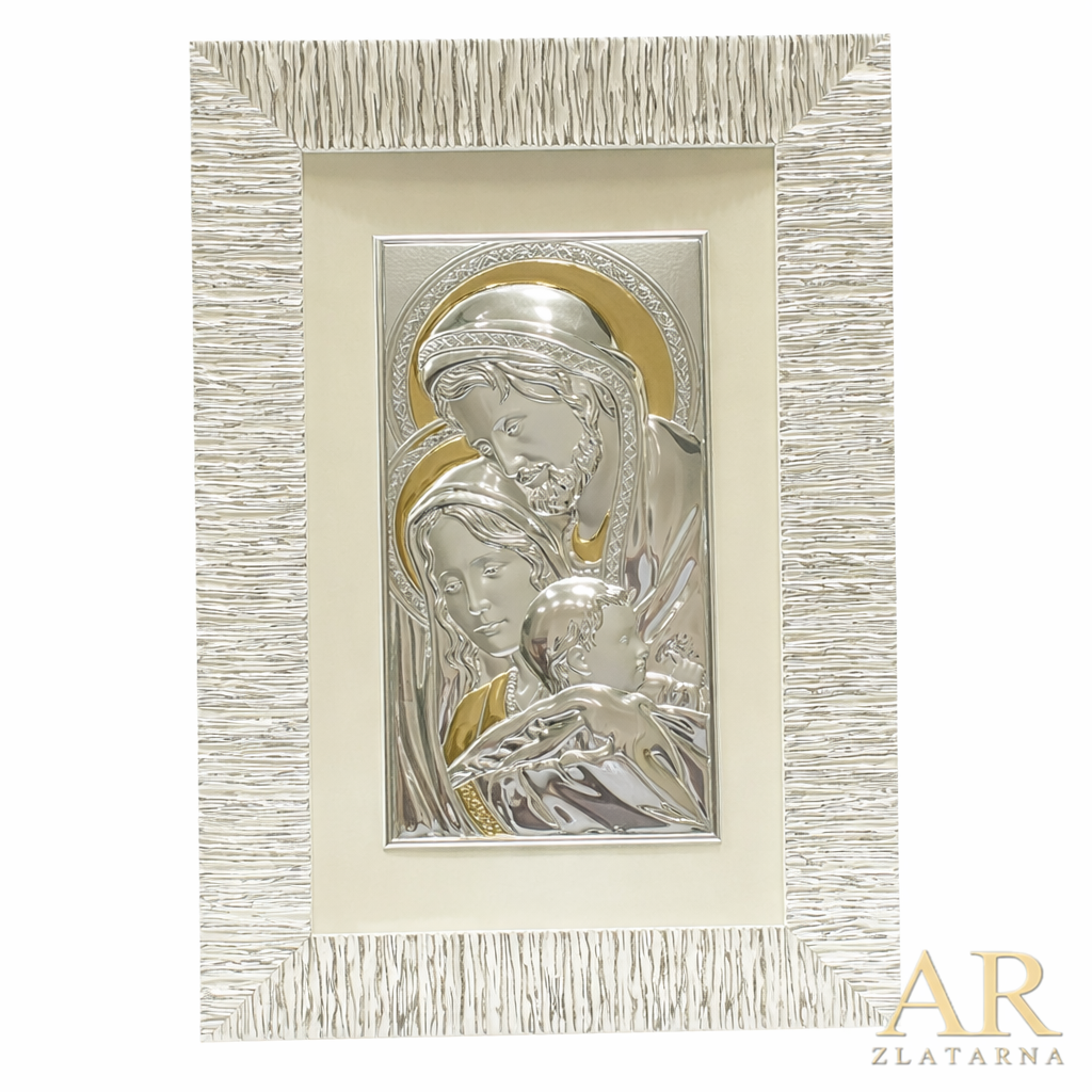 Srebrna slika Sveta Obitelj 36*54 cm Model 1
