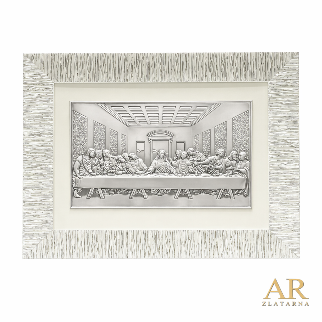Srebrna slika Posljednja Večera 41*54 cm
