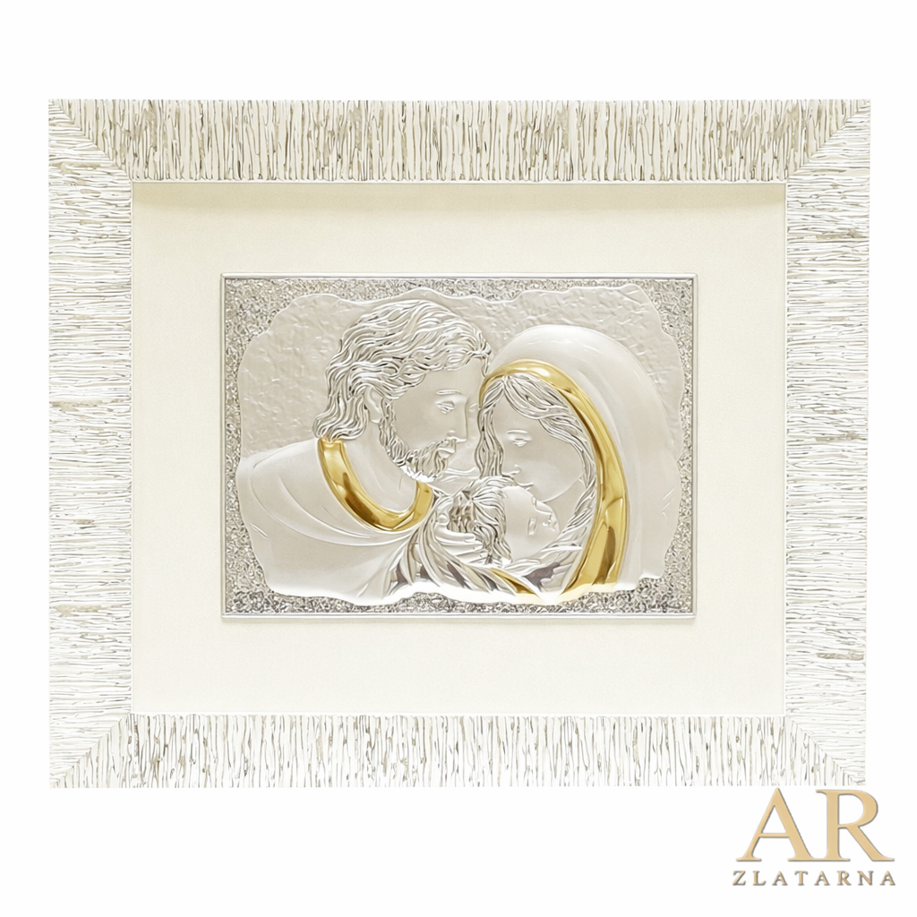 Srebrna slika Sveta Obitelj 50*60 cm Model 2