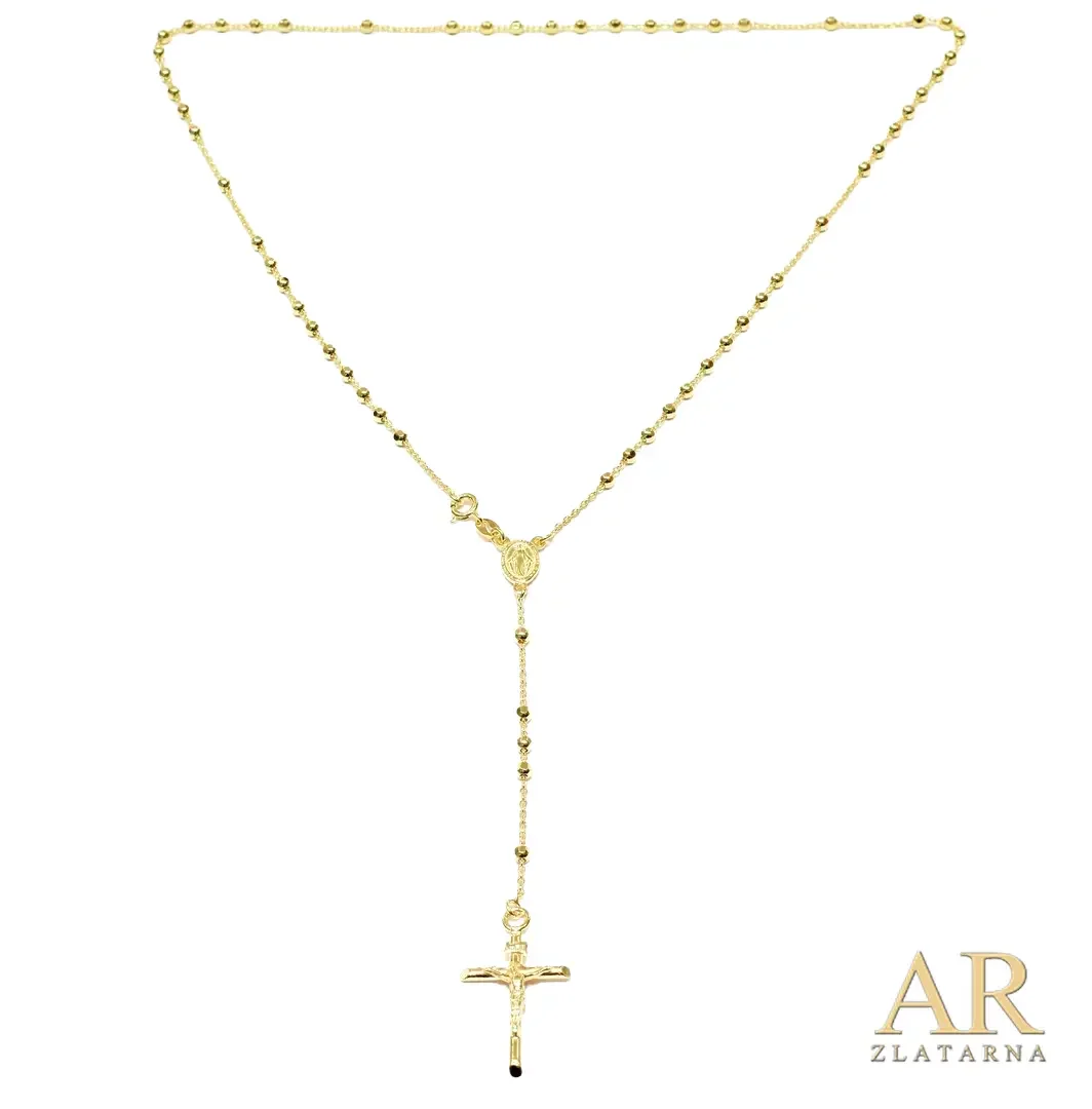 Srebrna pozlaćena ogrlica Krunica visoki sjaj