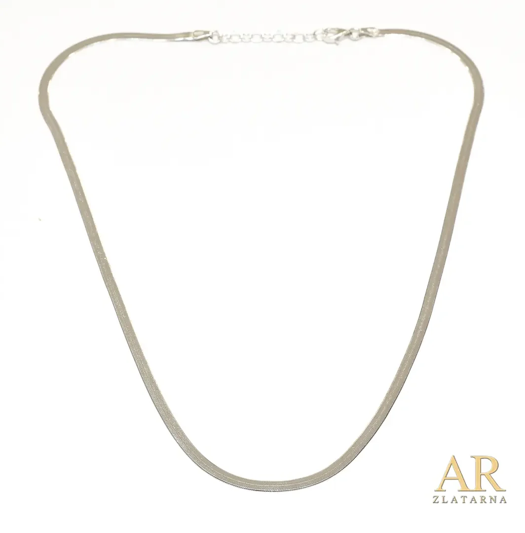 Srebrna ogrlica Zmijski vez model 3
