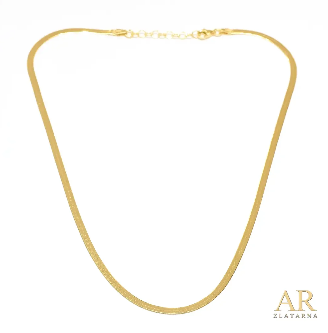 Srebrna pozlaćena ogrlica Zmijski vez model 3
