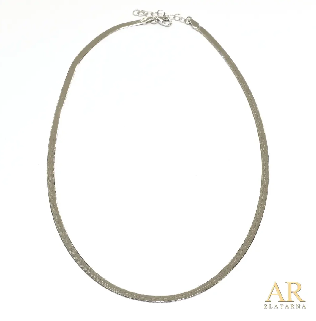 Srebrna ogrlica Zmijski vez model 4