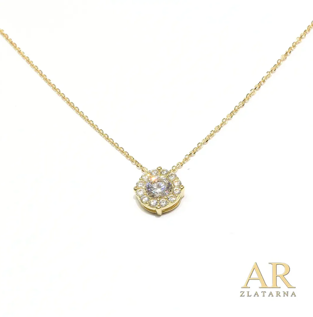 Zlatna ogrlica Cirkoni Model 6