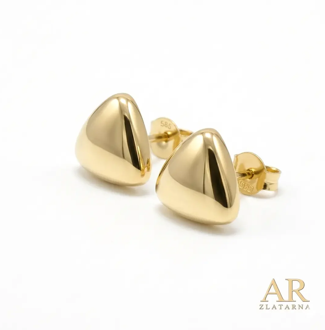 Zlatne naušnice Sjajni Trokuti