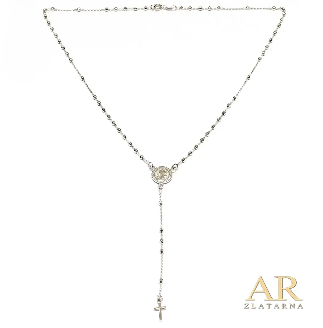 Srebrna krunica sa Sv. Benedikt