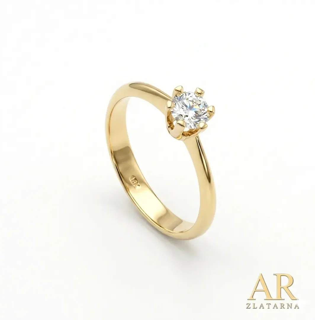 Zlatni zaručnički prsten sa Lab. dijamantom 0.47 ct