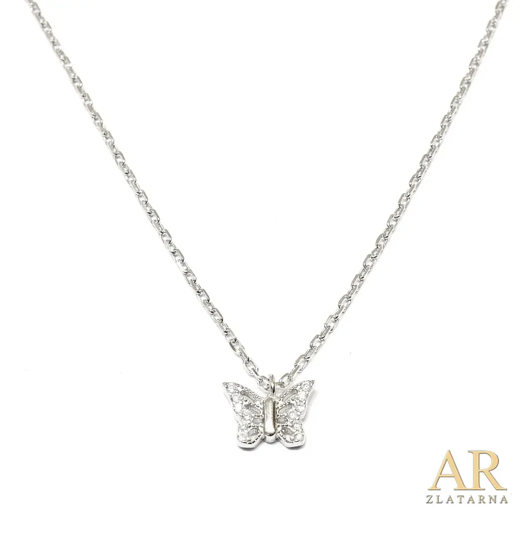 Srebrna ogrlica Leptir model 4
