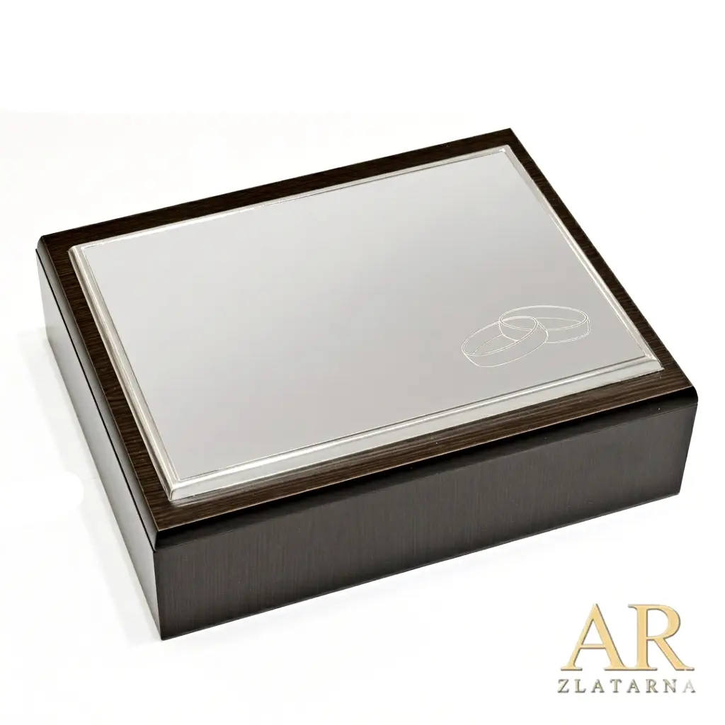 Srebrna kutija za nakit Vjenčani prsteni